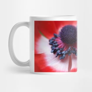 Red Anemone centre and stamens Mug